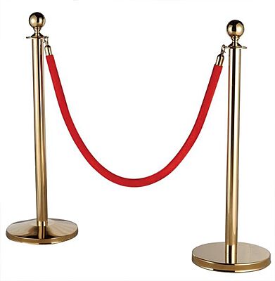 Gold Black Bollards & Ropes - Hire Package