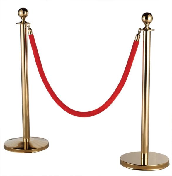 Gold Black Bollards & Ropes - Hire Package Gold Black Bollards & Ropes - Hire Package