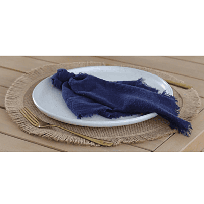 Wild Luxe Collection - French Navy Textured Cloth Napkin Hire Wild Luxe Collection - French Navy Textured Cloth Napkin Hire