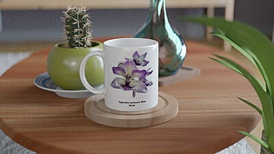 Zygonisia Cynosure 'Blue Bird' Orchid Coffee Mug Zygonisia Cynosure 'Blue Bird' Orchid Coffee Mug