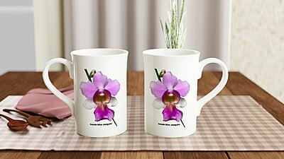 Vanda Miss Joaquim Orchid Porcelain Mug Vanda Miss Joaquim Orchid Porcelain Mug