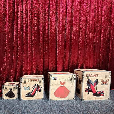 Burlesque Boudoir Elegant Travel Box Hire - Medium Burlesque Boudoir Elegant Travel Box Hire - Medium