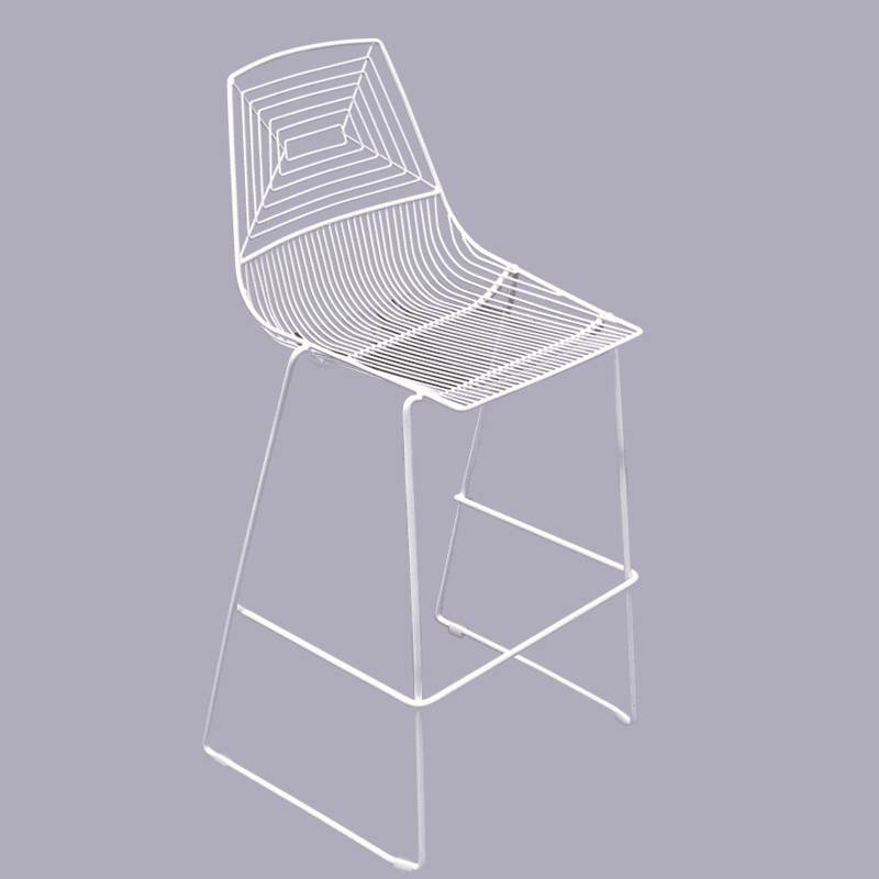 White Geo Mesh Bar Stool Hire White Geo Mesh Bar Stool Hire