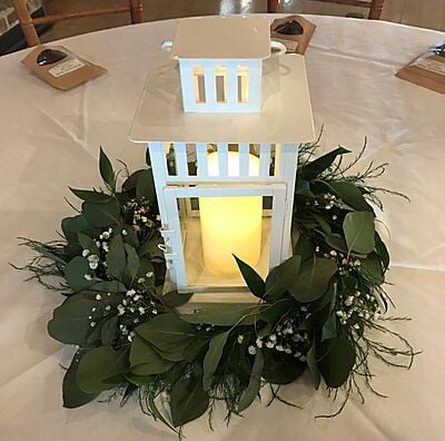 Stockholm Modern White Candle Lantern - Hire Stockholm Modern White Candle Lantern - Hire